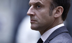 Emmanuel Macron à Bruxelles, en Belgique, le 21 mars 2024. ( AFP / SAMEER AL-DOUMY )