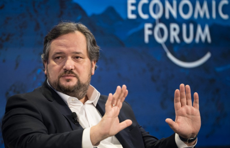 Slawomir Krupa à Davos, en Suisse, le 17 janvier 2024. ( AFP / FABRICE COFFRINI )