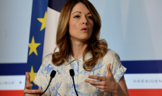 La porte-parole du gouvernement Maud Bregeon, à Paris le 15 avril 2026. ( AFP / Ludovic MARIN )