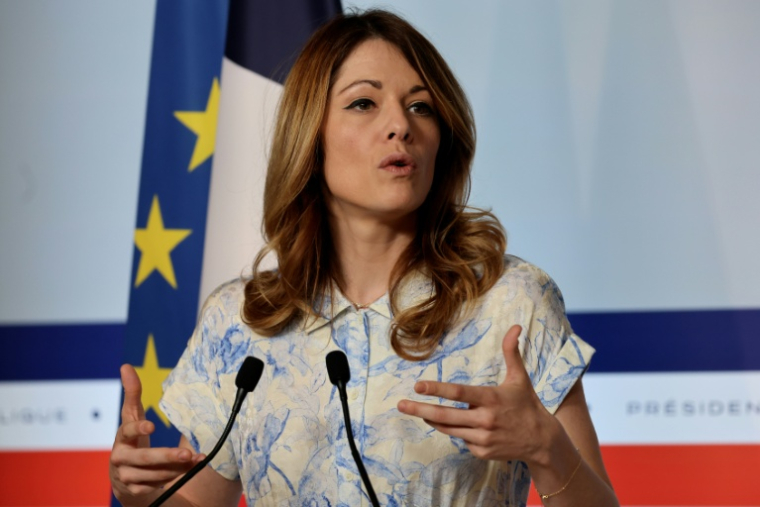 La porte-parole du gouvernement Maud Bregeon, à Paris le 15 avril 2026. ( AFP / Ludovic MARIN )