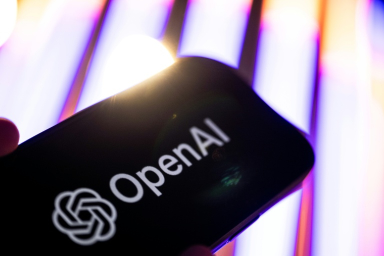 Le logo d’OpenAI est visible lors de la conférence "ALL IN 2026" au Palais des congrès de Montréal, à Montréal, au Québec, le 17 septembre 2026 ( AFP / ANDREJ IVANOV )