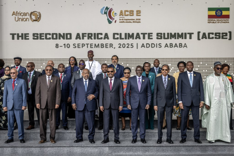 Des chefs d'État africains à Addis Abeba, en Éthiopie, le 8 septembre 2025. ( AFP / LUIS TATO )