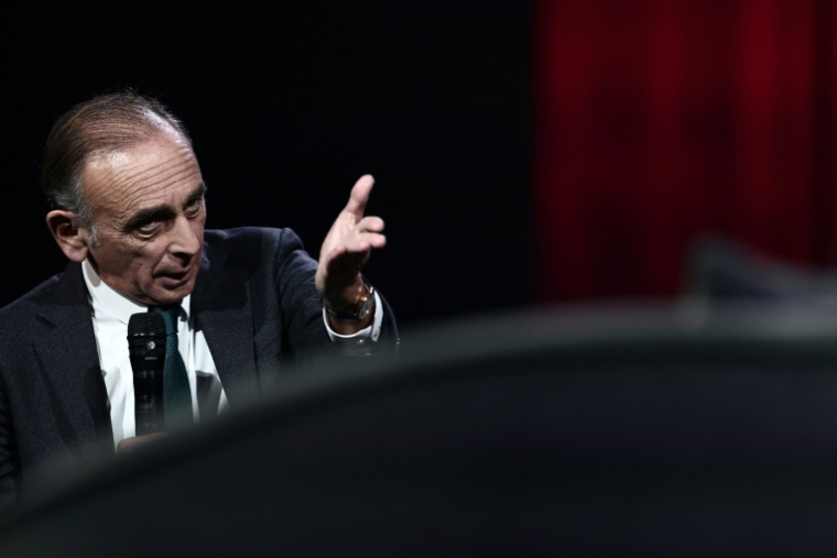 Le président de Reconquête! Eric Zemmour le 25 novembre 2025, à Paris ( AFP / Thibaud MORITZ )