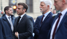 Le Président Emmanuel Macron et son homologue tchèque Petr Pavel, à Prague