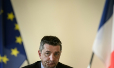Le maire de Saint-Etienne, Gaël Perdriau, le 29 janvier 2024, à la mairie de Saint-Etienne, dans la Loire ( AFP / JEFF PACHOUD )