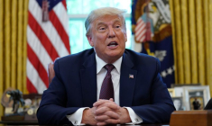 Donald Trump dans le Bureau ovale à la Maison Blanche