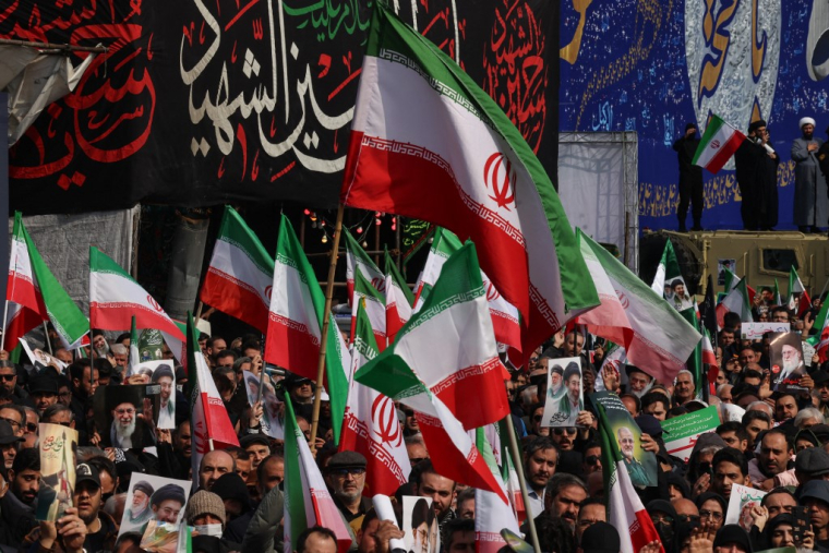 Une manifestation pro-régime iranien, à Téhéran, en mars 2026 (illustration) ( AFP / ATTA KENARE )