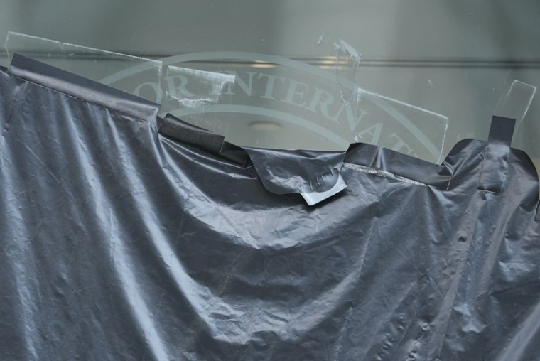 Une vue générale des anciens bureaux de l'USAID à Washington