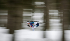 Le Français Eric Perrot lors de l'individuel de biathlon des JO-2026 le 10 février 2026 ( AFP / Odd ANDERSEN )