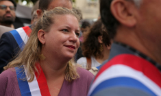 Mathilde Panot à Paris, le 8 septembre 2024. ( AFP / THOMAS SAMSON )