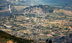 Destructions dans le village de Kfarkila, dans le sud du Liban, le 29 mai 2026 ( AFP / Jalaa MAREY )