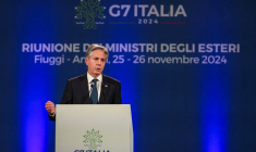 Le secrétaire d'État américain Antony Blinken assiste à une conférence du G7