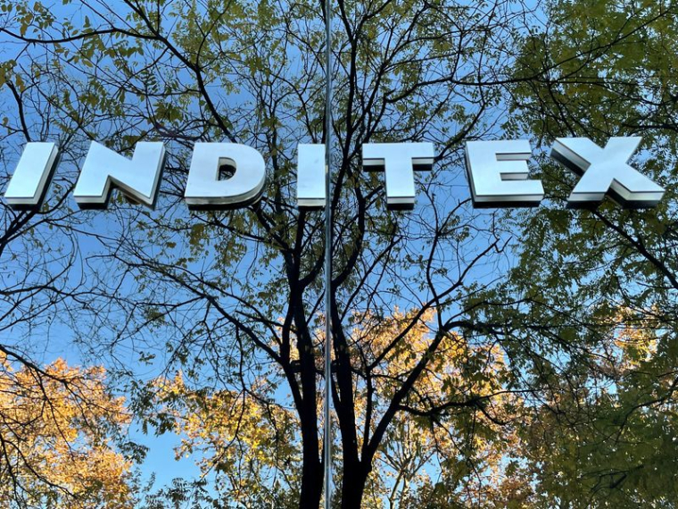 Le logo du géant espagnol de la mode Inditex photographié à Madrid