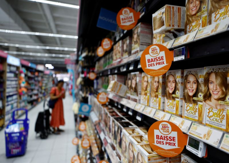 Le rayon d'un supermarché, à Nice