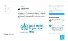 Résurgence du Virus Ebola : 8 cas confirmés en 3 décès dans le sud de la Guinée