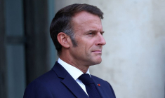 Le président français Macron au palais de l'Élysée à Paris