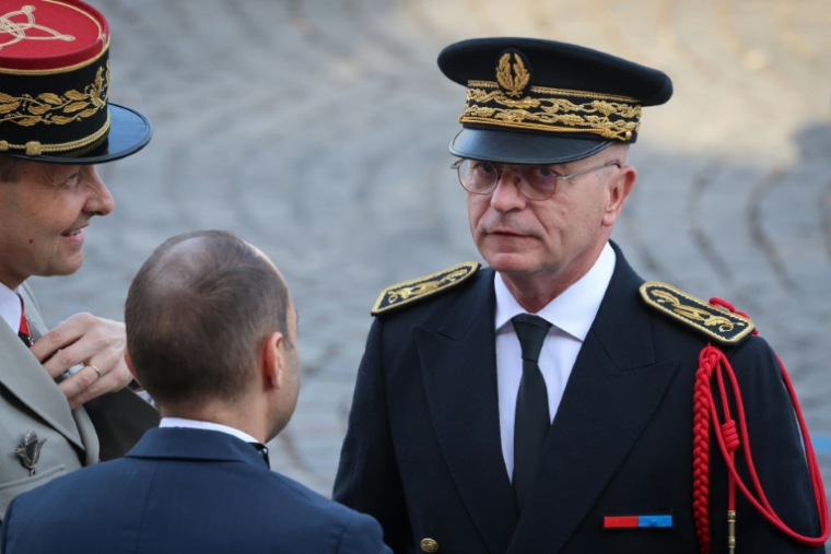 Le préfet de police de Paris Patrice Faure, à Paris le 14 juillet 2026 ( AFP / Ludovic MARIN )