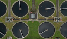 Une station d'épuration de l'entreprise Thames Water, près de Croydon, en Grande-Bretagne, le 14 mars 2025 ( AFP / Ben STANSALL )