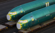 Des fuselages de Boeing 737 Max, dans l'usine Boeing de Seattle (illustration) ( GETTY IMAGES NORTH AMERICA / DAVID RYDER )