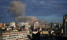 UKRAINE: LE CENTRE DE KYIV VISÉ PAR DES BOMBARDEMENTS RUSSES