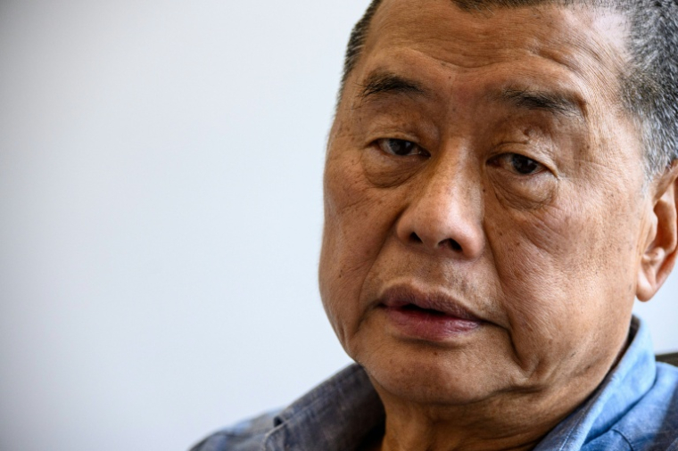 Le magnat des médias Jimmy Lai donne une interview à l'AFP, le 16 juin 2020 à Hong Kong ( AFP / Anthony WALLACE )