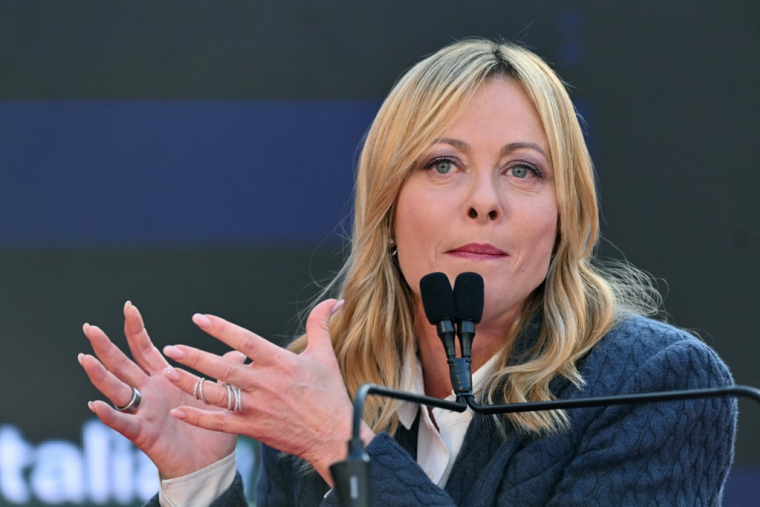 Giorgia Meloni, le 14 décembre 2025, à Rome ( AFP / TIZIANA FABI )