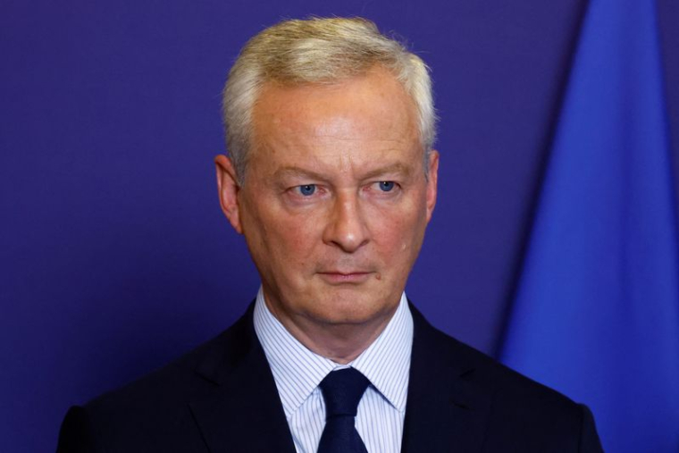 Bruno Le Maire, lors de la passation de pouvoirs à Paris