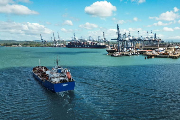 Vue aérienne du port de Balboa à Panama, le 30 janvier 2026 ( AFP / MARTIN BERNETTI )
