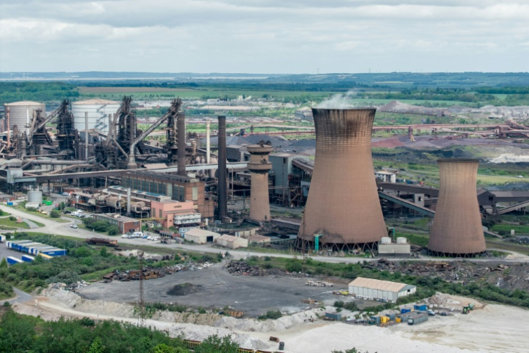 Vue aérienne de l'usine British Steel de Scunthorpe, dans le nord-est de l'Angleterre, le 11 mai 2026 ( AFP / Toby Shepheard )