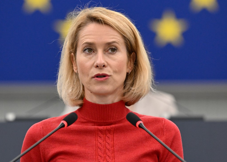 Kaja Kallas, cheffe de la diplomatie de l'UE, à Strasbourg, le 16 juin 2026. ( AFP / JEAN-CHRISTOPHE VERHAEGEN )