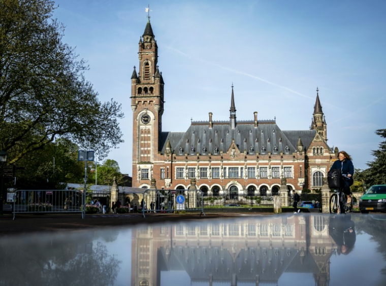 Le Palais de la Paix, qui abrite la Cour internationale de justice (CIJ), à La Haye, aux Pays-Bas, le 1er mai 2024 ( ANP / Remko de Waal )