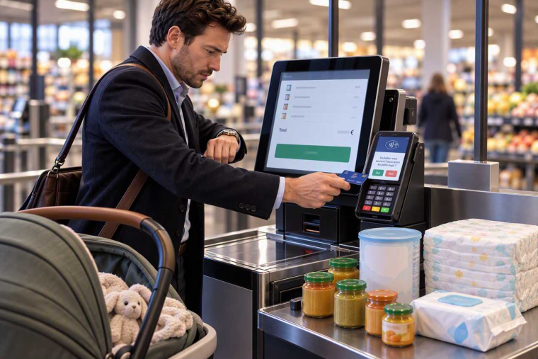 Arrondi en caisse : cette tendance solidaire lors du paiement en magasin gagne du terrain ! (Cr&eacute;dit : Boursorama / image g&eacute;n&eacute;r&eacute;e par IA)