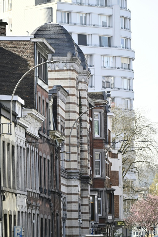 La synagogue de Liège touchée par une explosion dans la nuit, le 9 mars 2026 en Belgique ( BELGA / ERIC LALMAND )