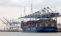 Le porte-conteneurs CMA CGM Benjamin Franklin dans le port d'Anvers