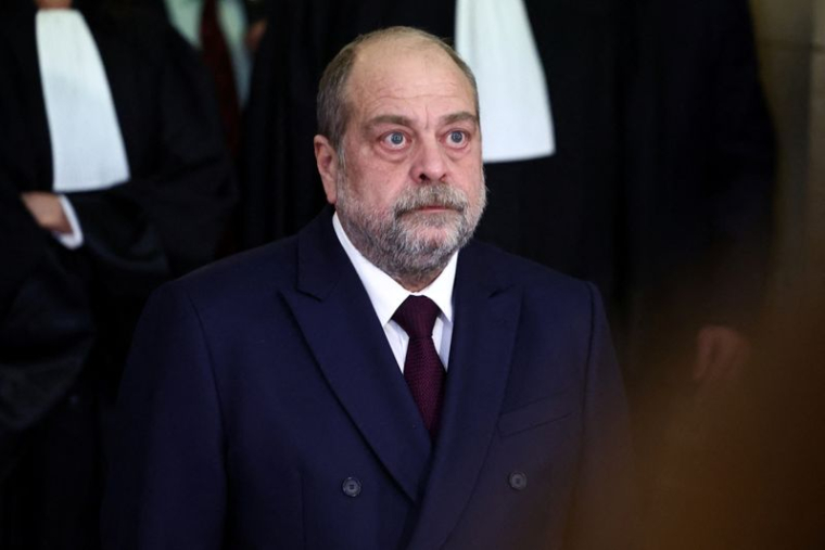 Le ministre français de la Justice, Eric Dupond-Moretti, lors d'une audience à la Cour de justice de la République (CJR) à Paris, France