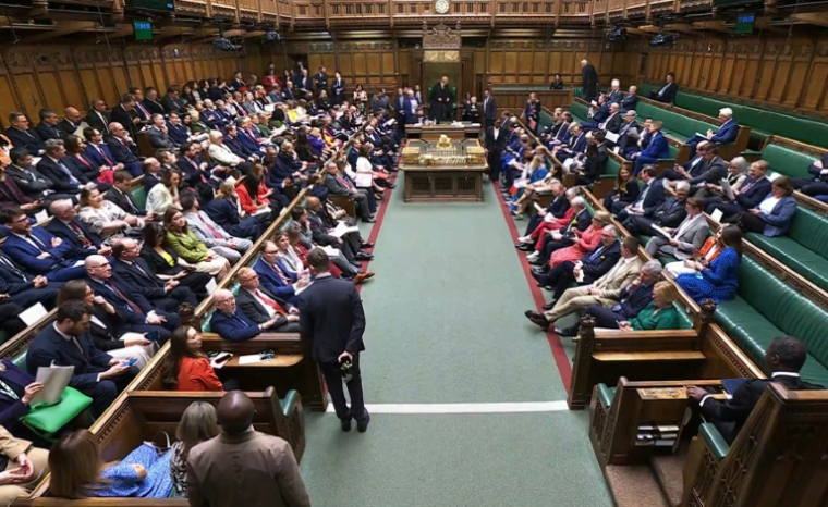 Début du débat au Parlement britannique convoqué en urgence sur le sauvetage de British Steel, à Londres le 12 avril 2025 ( PRU / - )