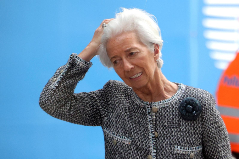 Christine Lagarde, le 24 mars 2023, à Bruxelles ( POOL / OLIVIER MATTHYS )