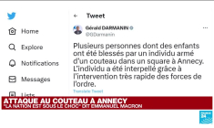 Attaque au couteau à Annecy : plusieurs enfants blessés, un homme interpellé
