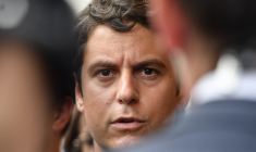 Gabriel Attal à Chartres, le 2 juillet 2024. ( AFP / JEAN-FRANCOIS MONIER )