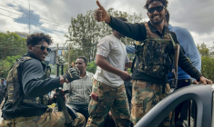 Des membres de la Force de paix du Tigré (TPF), pro-gouvernementale, après que les forces fédérales éthiopiennes et leurs alliés sont entrées dans la capitale du Tigré, Mekelle, le 4 octobre 2026 ( AFP / - )