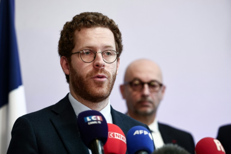 David Amiel à Paris, le 4 novembre 2025 ( AFP / Thibaud MORITZ )