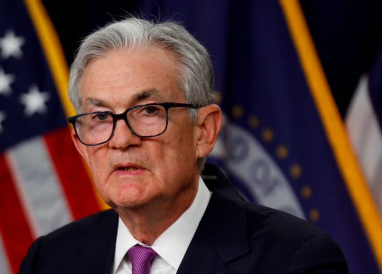 Le président de la Fed, Jerome Powell, s'exprimant après la décision de politique générale, à Washington