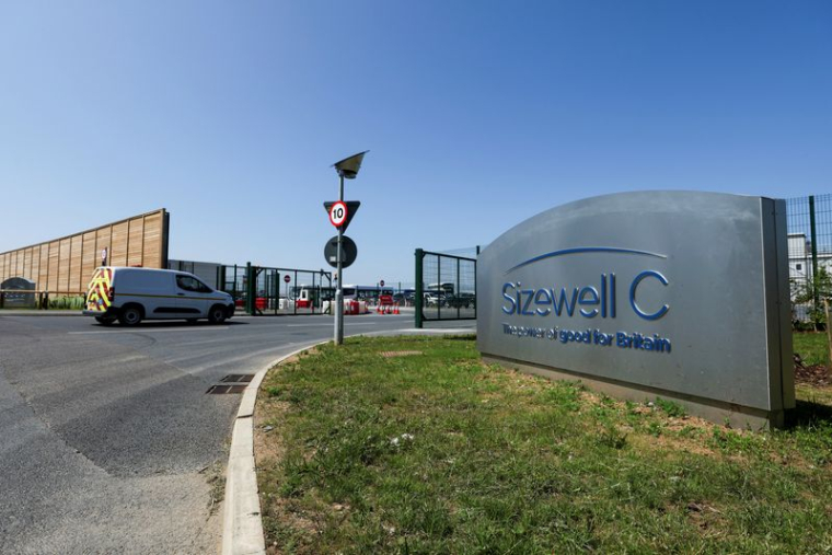 L'entrée du chantier de construction de Sizewell C dans le Suffolk en Angleterre