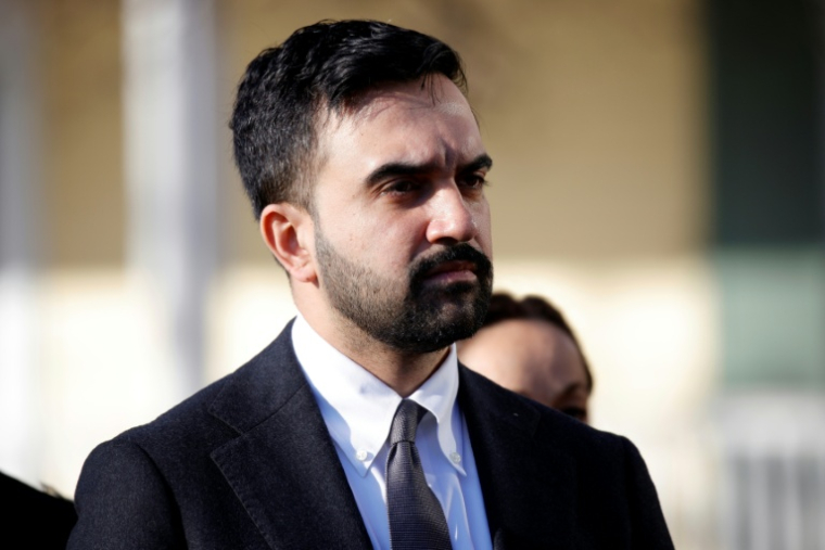 Le maire de New York Zohran Mamdani lors d'une conférence de presse à New York le 9 mars 2026, aux Etats-Unis ( AFP / Leonardo MUNOZ )