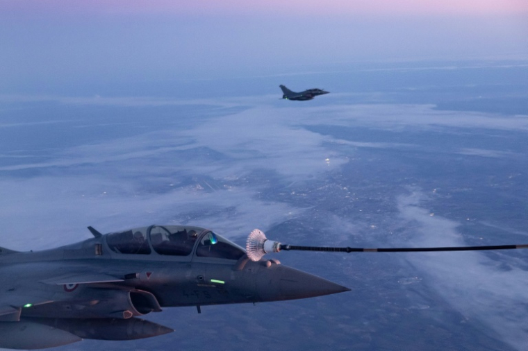 Les Rafale participent à un exercice "Poker" en France, le 17 mars 2026 ( AFP / ALAIN JOCARD )