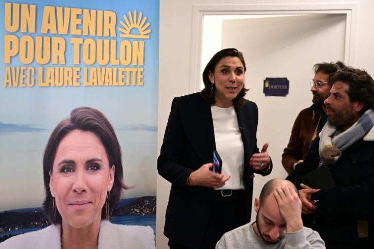 La députée RN Laure Lavalette, le 15 mars 2026 à Toulon ( AFP / Miguel MEDINA )