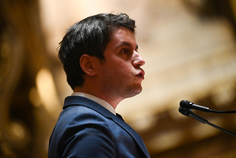 Gabriel Attal, le 3 mars, à l'Assemblée nationale ( AFP / CHRISTOPHE ARCHAMBAULT )