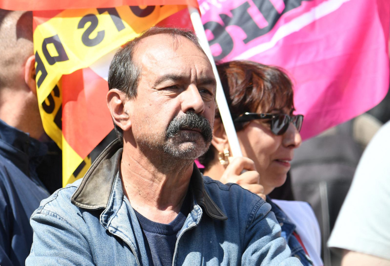 Philippe Martinez, le 1er mai 2022, à Paris ( AFP / ALAIN JOCARD )