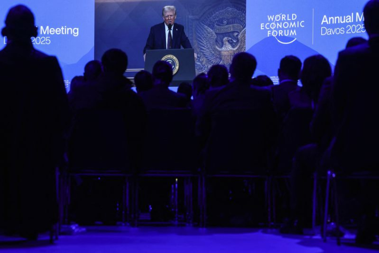 Trump s'est exprimé par visioconférence au Forum de Davos