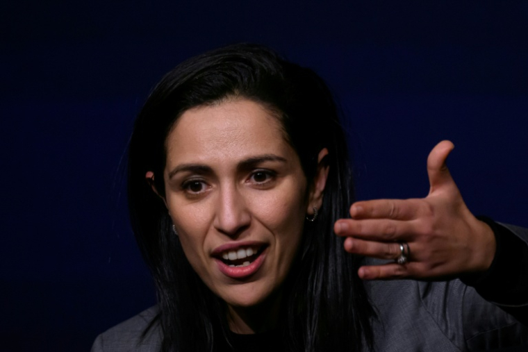 La haute-commissaire à l'Enfance, Sarah El Haïry, le 14 janvier 2026 à Nantes ( AFP / Loic VENANCE )